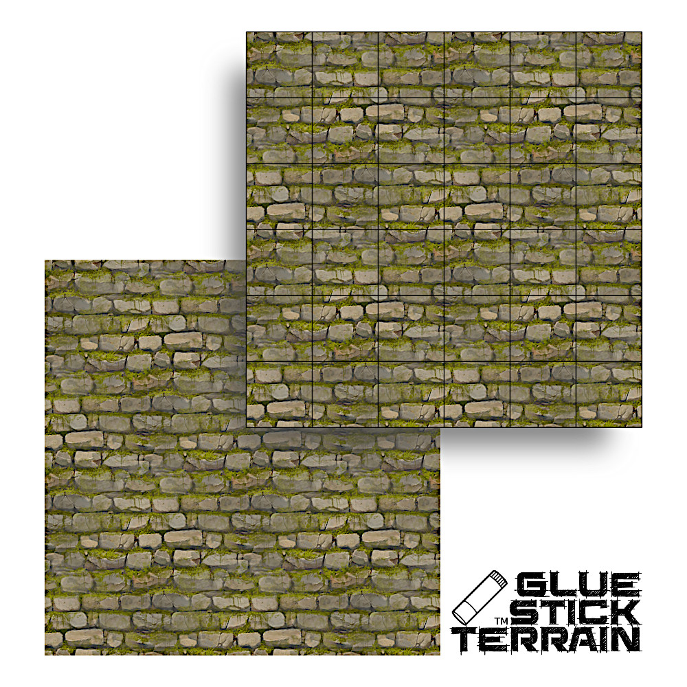 6x6 Mossy Stone Block Terrain Block