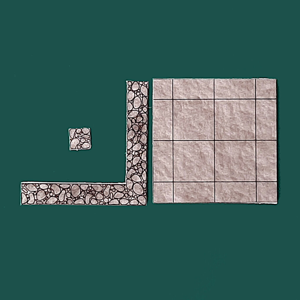 GST 3x3 Low Profile Passage Corner Tile  Cut Out Pieces