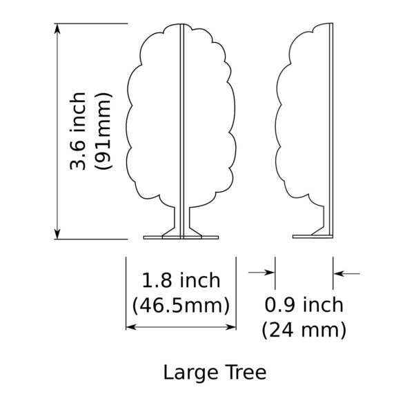 Grayling Lodge Half Oval Tree - Large Tree Size