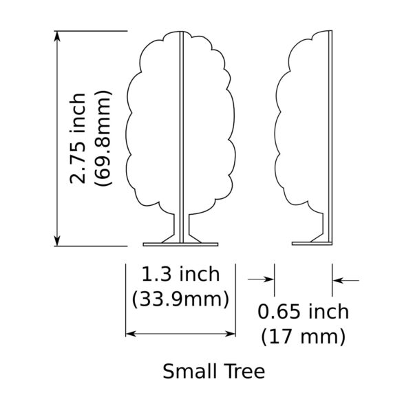 Grayling Lodge Half Oval Tree - Small Tree Size